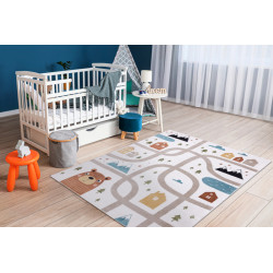 Dětský kusový koberec Fun Polar cream