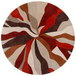 Kusový koberec Zest Infinite Splinter Orange kruh