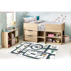 Dětský kusový koberec Bambino 2223 Streets cars cream