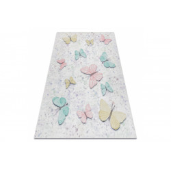 Dětský kusový koberec Bambino 1610 Butterflies cream