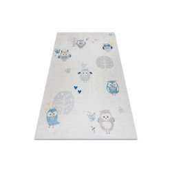 Dětský kusový koberec Bambino 1161 Owls grey