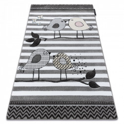 Dětský kusový koberec Petit C549 Birds grey
