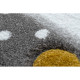 Dětský kusový koberec Petit Bunny grey kulatý