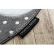 Dětský kusový koberec Petit Bunny grey kruh