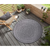 Kusový koberec Twin-Wendeteppiche 105418 Night Silver kruh – na ven i na doma