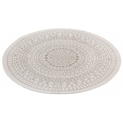 Kusový koberec Twin-Wendeteppiche 105475 Linen kruh – na ven i na doma