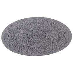 Kusový koberec Twin-Wendeteppiche 105476 Night Silver kruh – na ven i na doma