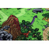 Dětský kusový koberec Dino kulatý