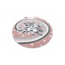 Dětský kusový koberec Petit Pony pink kruh