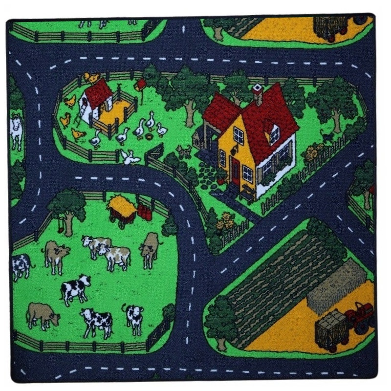 Dětský kusový koberec Farma II. čtverec