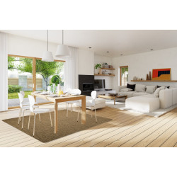 Kusový koberec Alassio zlatohnědý čtverec