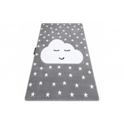 Dětský kusový koberec Petit Cloud stars grey