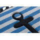 Dětský kusový koberec Petit Marine anchor sea blue