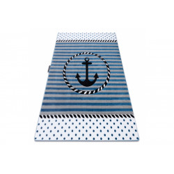 Dětský kusový koberec Petit Marine anchor sea blue