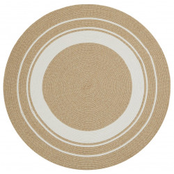 Kusový koberec Braided 105556 Creme Beige kruh – na ven i na doma