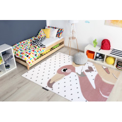 Dětský kusový koberec Petit Flamingos hearts cream