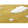 Dětský kusový koberec Petit Moon with clouds gold