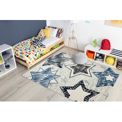 Dětský kusový koberec Petit Stars blue