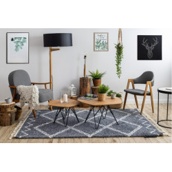 Kusový koberec Berber Asila B5970 grey and white