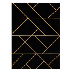 Kusový koberec Emerald geometric 1012 black and gold