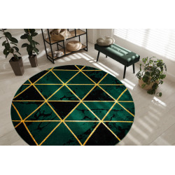 Kusový koberec Emerald 1020 green and gold kruh
