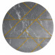 Kusový koberec Emerald geometric 1012 grey and gold kruh