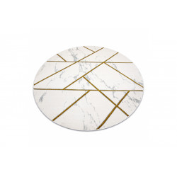 Kusový koberec Emerald geometric 1012 cream and gold kruh