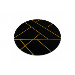 Kusový koberec Emerald geometric 1012 black and gold kruh