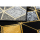 Kusový koberec Gloss 400B 86 3D geometric black/gold