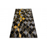 Kusový koberec Gloss 400B 86 3D geometric black/gold