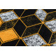 Kusový koberec Gloss 400B 86 3D geometric black/gold