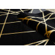 Kusový koberec Gloss 406C 86 geometric black/gold