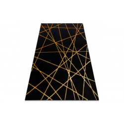 Kusový koberec Gloss 406C 86 geometric black/gold