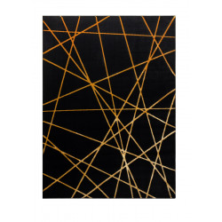 Kusový koberec Gloss 406C 86 geometric black/gold