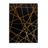 Kusový koberec Gloss 406C 86 geometric black/gold