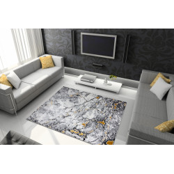 Kusový koberec Gloss 528A 58 3D mramor ivory/black