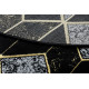 Kusový koberec Gloss 400B 86 3D geometric black/gold kruh