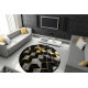 Kusový koberec Gloss 400B 86 3D geometric black/gold kruh