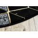 Kusový koberec Gloss 400B 86 3D geometric black/gold kruh