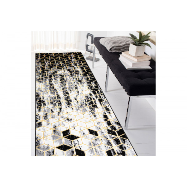 Běhoun Gloss 409A 82 3D cubes black/gold/grey