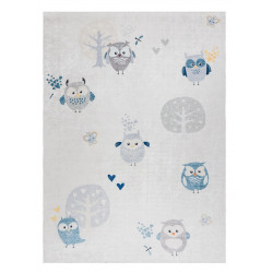 Dětský kusový koberec Bambino 1161 Owls grey