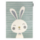 Dětský kusový koberec Petit Rabbit green