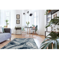 Kusový koberec Botanic 65242 Feathers aqua – na ven i na doma