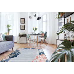 Kusový koberec Botanic 65240 Flamingo navy – na ven i na doma