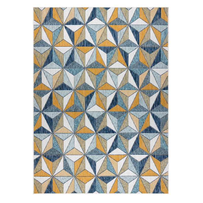 Kusový koberec Cooper Sisal Mosaic 22222 ecru/navy