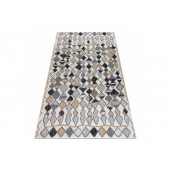 Kusový koberec Cooper Sisal Diamonds 22217 ecru/black – na ven i na doma