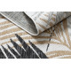 Kusový koberec Cooper Sisal Palm leaves 22258 ecru/black – na ven i na doma