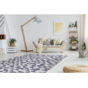 Kusový koberec Sion Sisal Triangles 22373 ecru/blue-pink