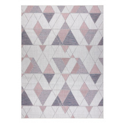 Kusový koberec Sion Sisal Triangles 3006 ecru/pink – na ven i na doma