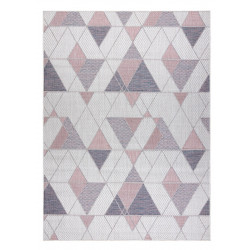 Kusový koberec Sion Sisal Triangles B3006A ecru/pink – na ven i na doma